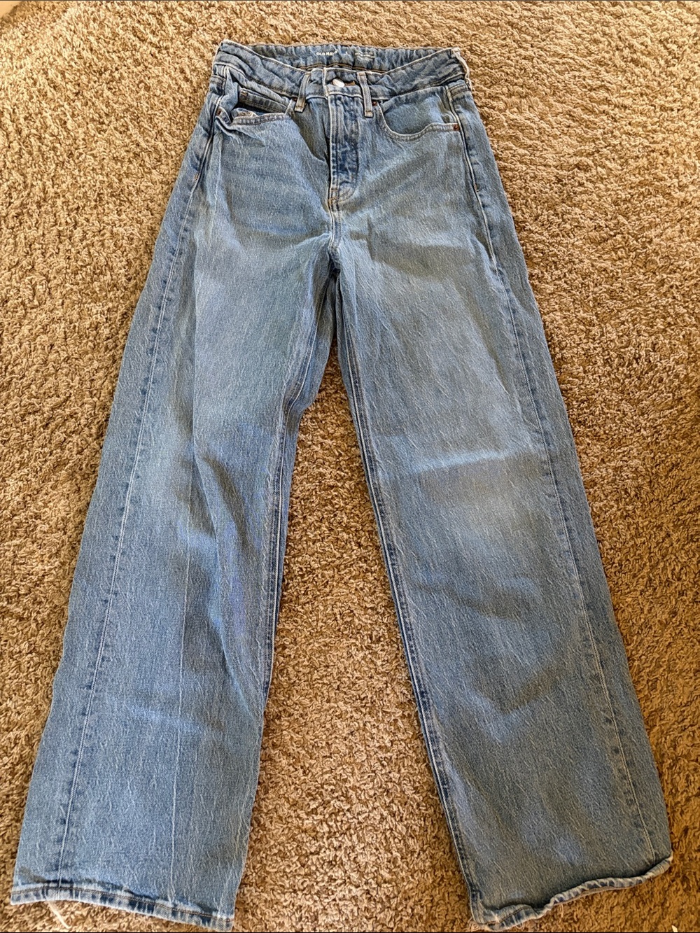 Old Navy Medium Blue sky High-Rise Straight Jeans